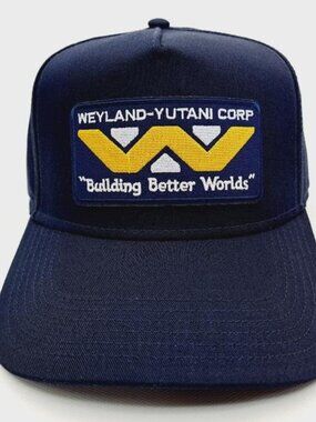 USCSS Nostromo Alien Weyland Yutani Corp Foam Trucker Hat Navy Blue Snapback NWT